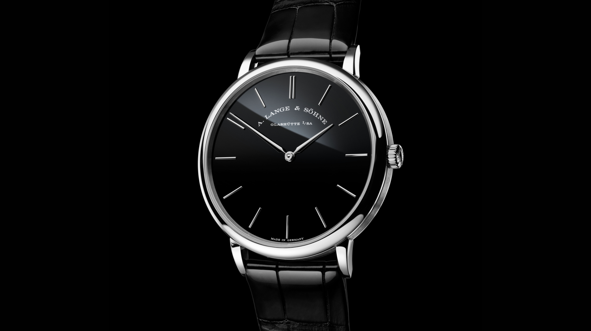 A. Lange & Söhne Saxonia Thin in 950 platinum.