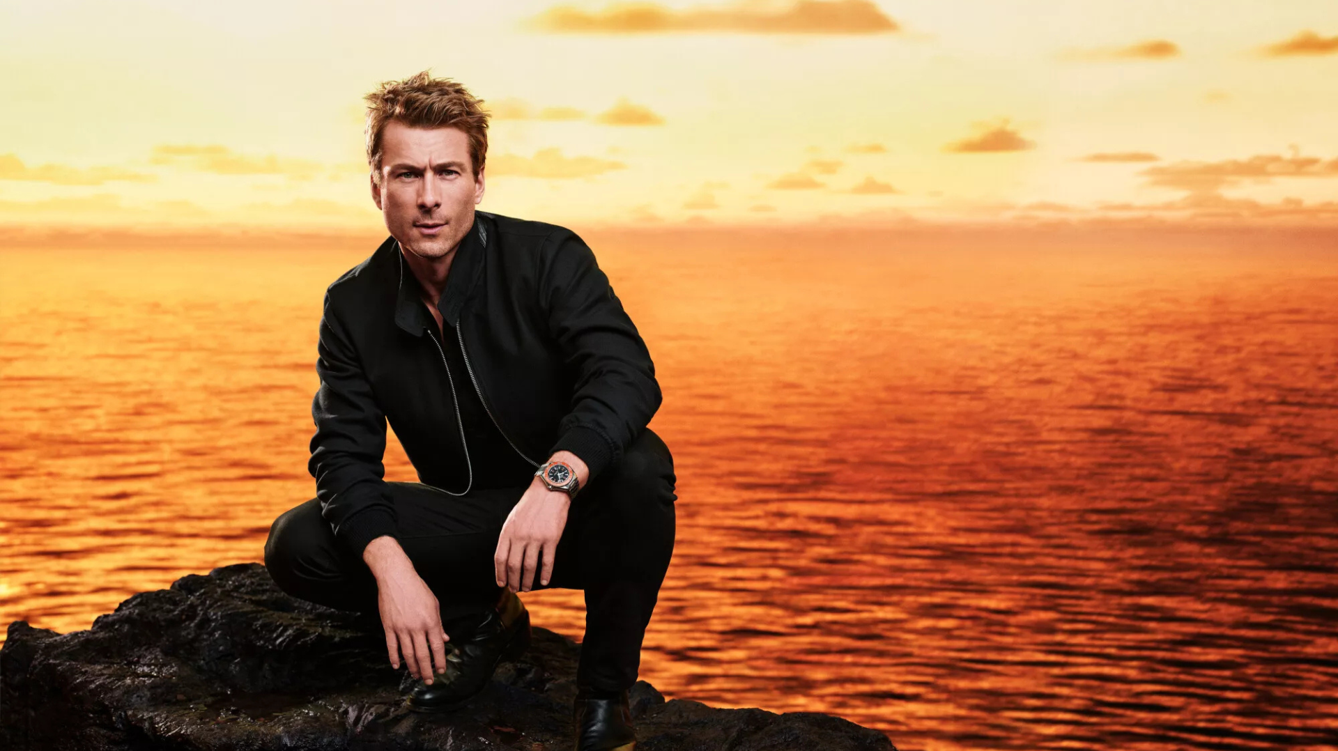 Glen Powell, OMEGA Planet Ocean.